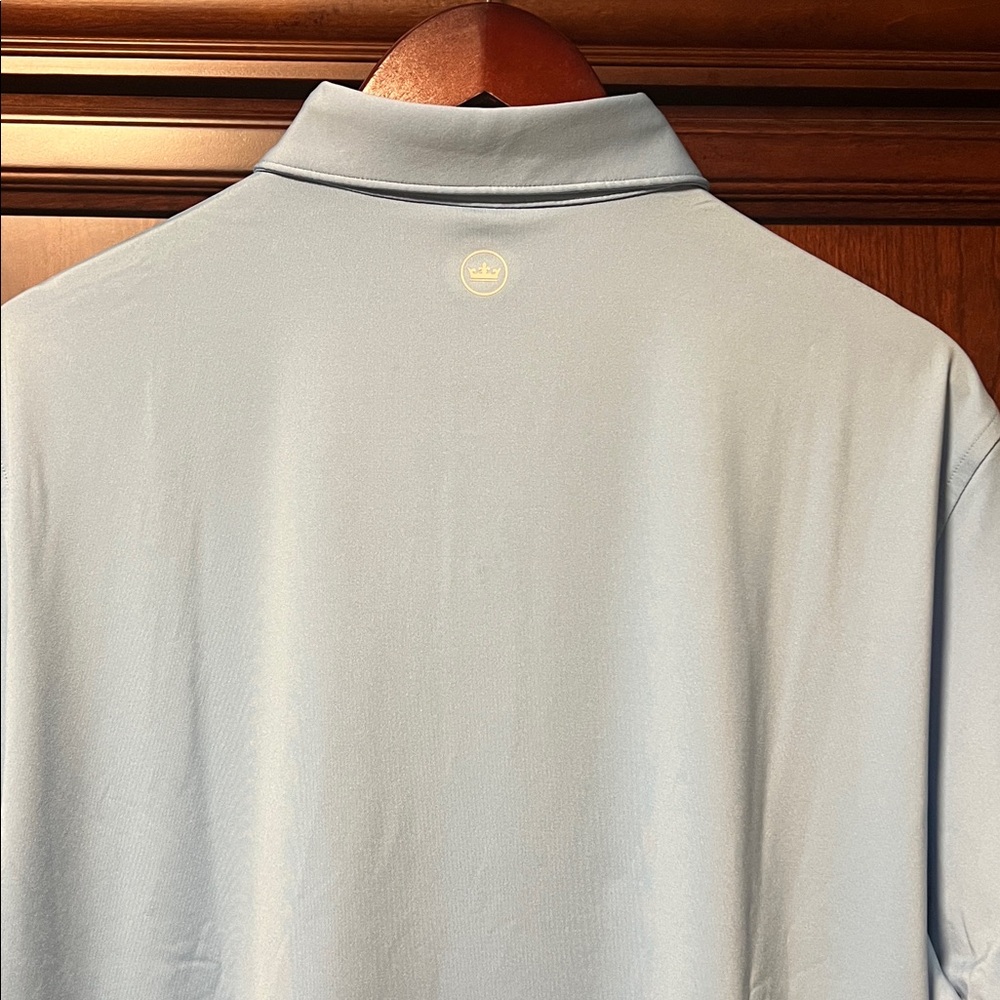 Brand New Peter Millar Summer Comfort Crown Sport Sky Blue Performance Golf Polo - Picture 2 of 12
